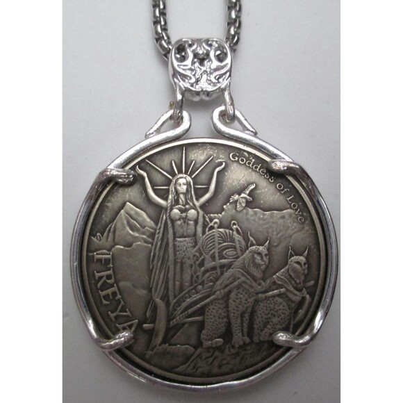 NEW-Freya & Odin Necklace, Two Necklaces in One-Norse Gods - Picture 6 of 9
